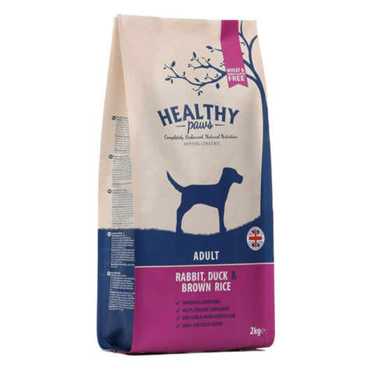 Healthy Paws Gluten-free Adult Dry Food - Rabbit, Duck & Brown Rice 12kg