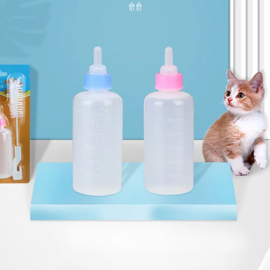 60Ml Pet Milk Bottle Set Pet Silicone Milk Bottle Dog and Cat Feeding Water Dispenser Pet Supplies