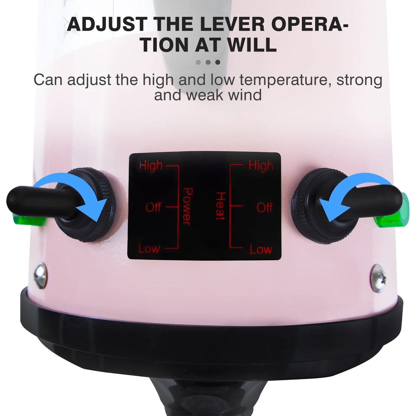 2000W-2800W Pet Hair Dryer, 35°C and 65 °C, Speed: 50M/S ~ 100M/S, Stepless Adjustable, 2.5M Extendable Hose, 3 Nozzles