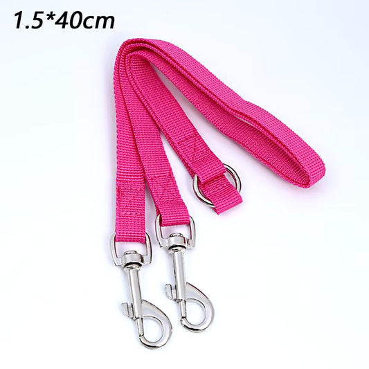 Double Twin Dual Coupler Dog Leash Two in One Strong Nylon V Shape Adjustable Pet Dog Leash Colorful Two Ways 2 Dogs Pet Lead