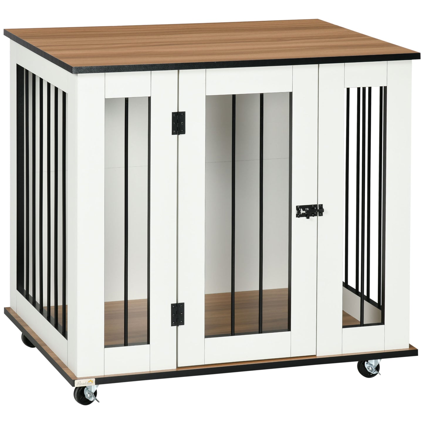 Dog Crate Furniture, Dog Cage End Table with Wheels, for Dogs