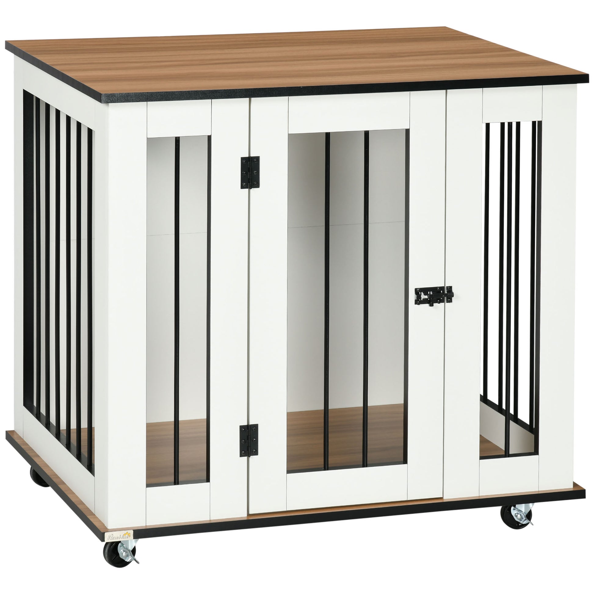 Dog Crate Furniture, Dog Cage End Table with Wheels, for Dogs