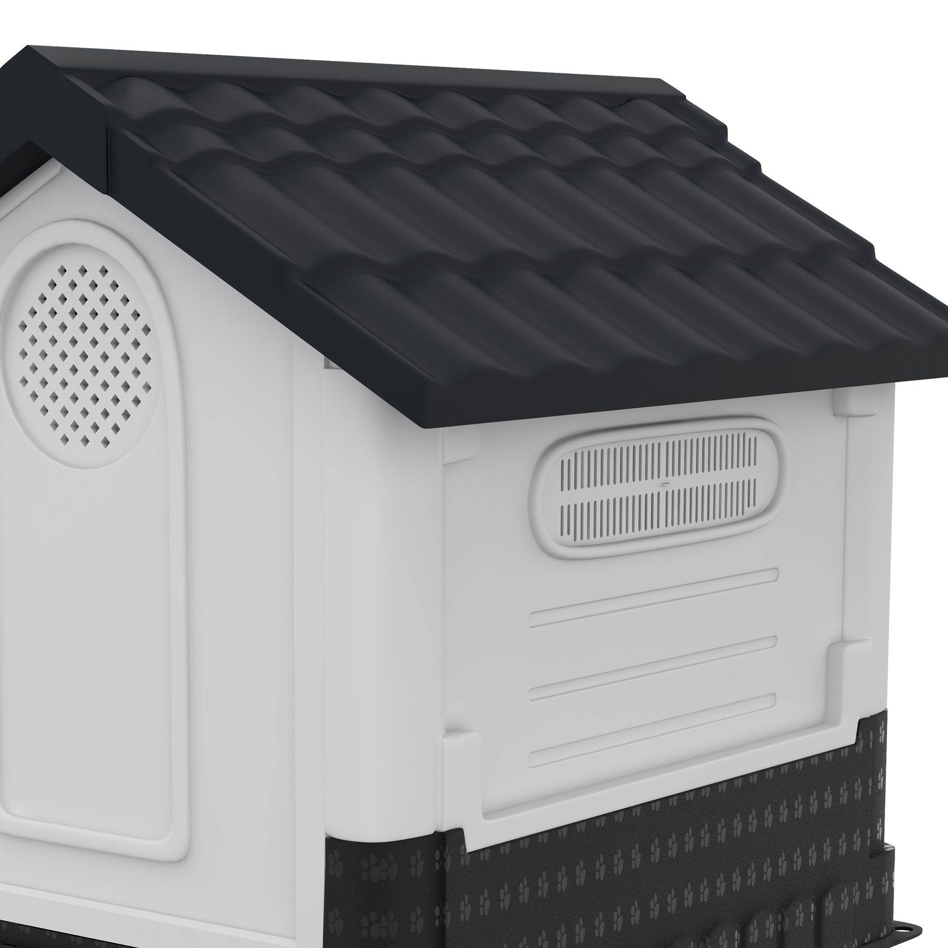 Dog Kennel for Outside, Plastic Dog House, Water-Resistan