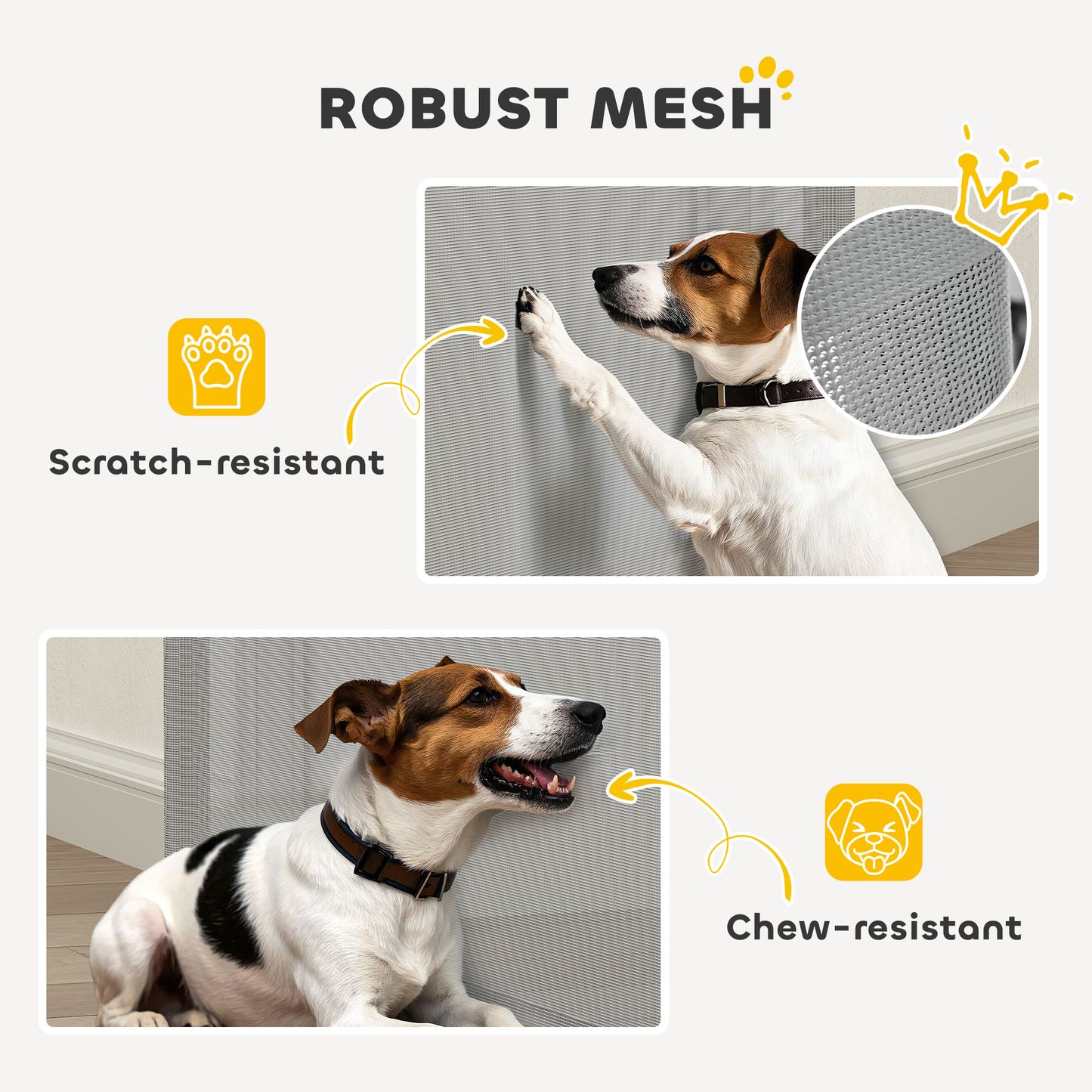 Pet Safety Gate, Retractable Dog Barrier, Folding Home Doorway Stair Guard