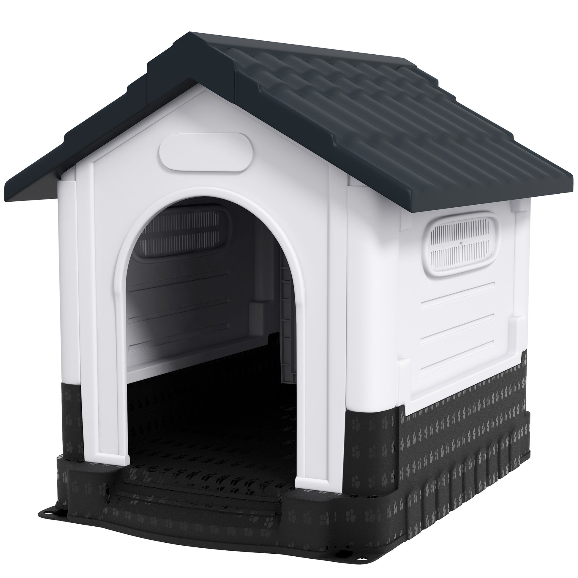Dog Kennel for Outside, Plastic Dog House, Water-Resistan