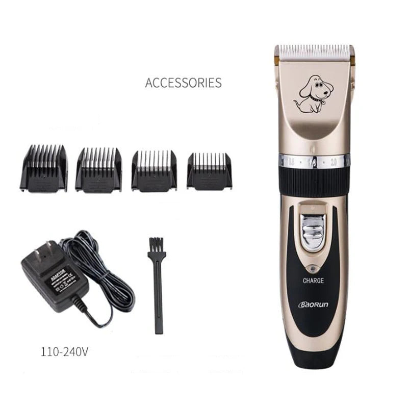 Baorun P2 Electric Hair Clipper for Dogs Cat Professional LCD Screen Pet Trimmer Clippers Rechargeable Electric Trimmer