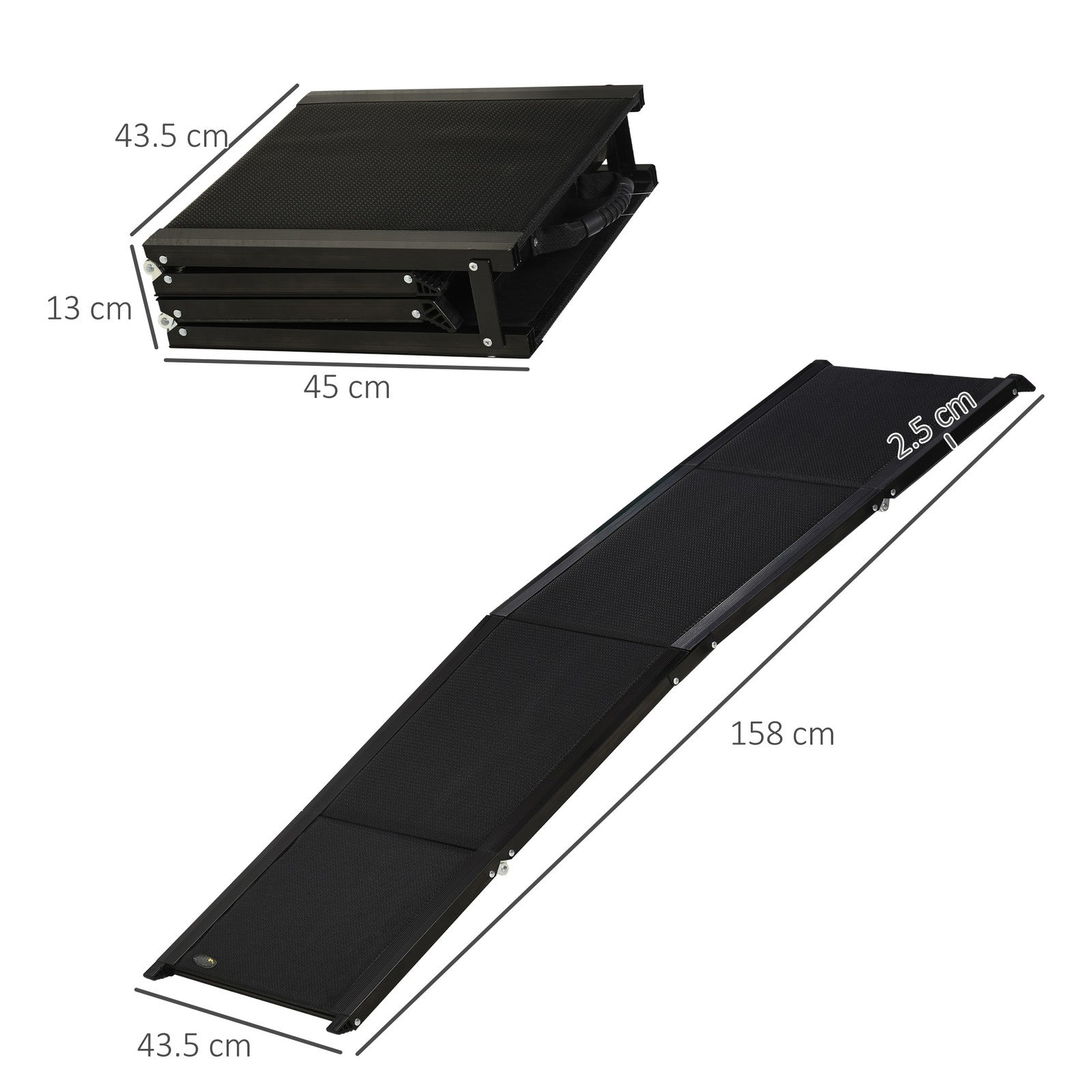 Folding Pet Ramp for XL Dogs W/ Non-Slip Surface, Portable Dog Ramp for Car