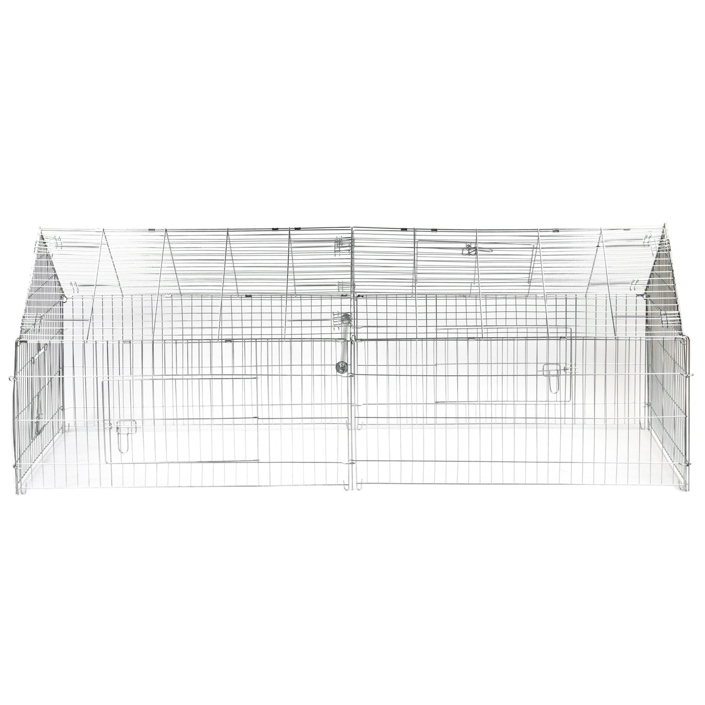 LARGE ENCLOSED PET PLAYPEN RUN PUPPY DOG CAT RABBIT FOLDABLE METAL CHICKEN FENCE
