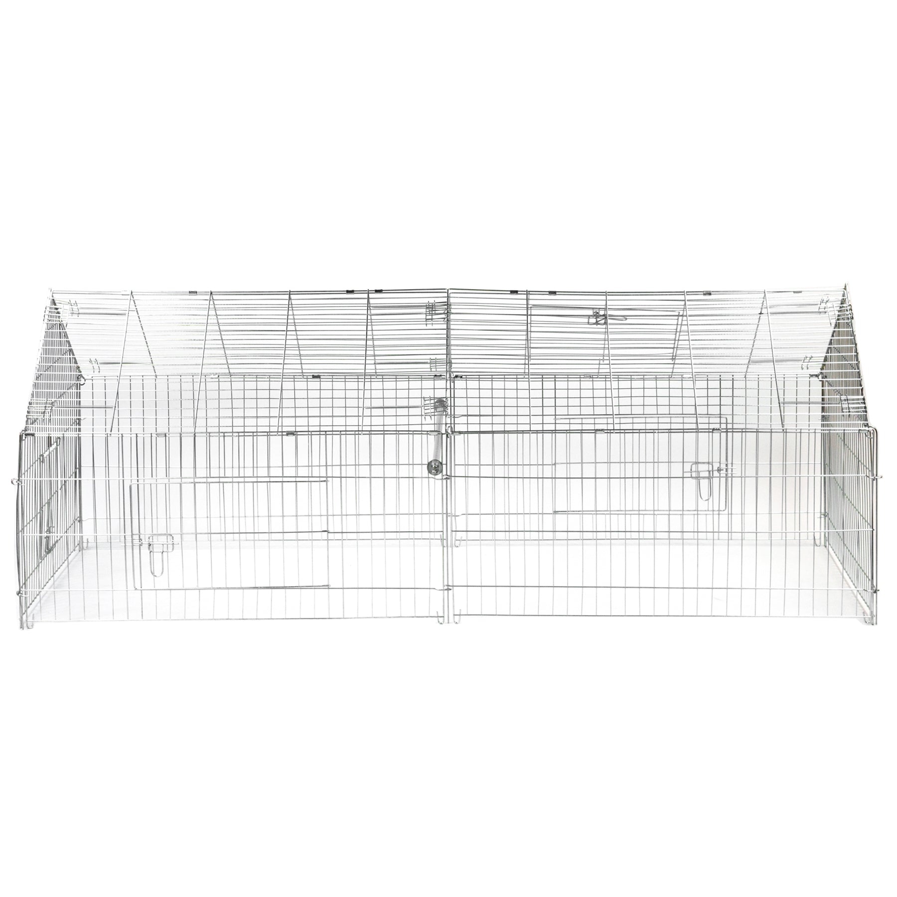 LARGE ENCLOSED PET PLAYPEN RUN PUPPY DOG CAT RABBIT FOLDABLE METAL CHICKEN FENCE