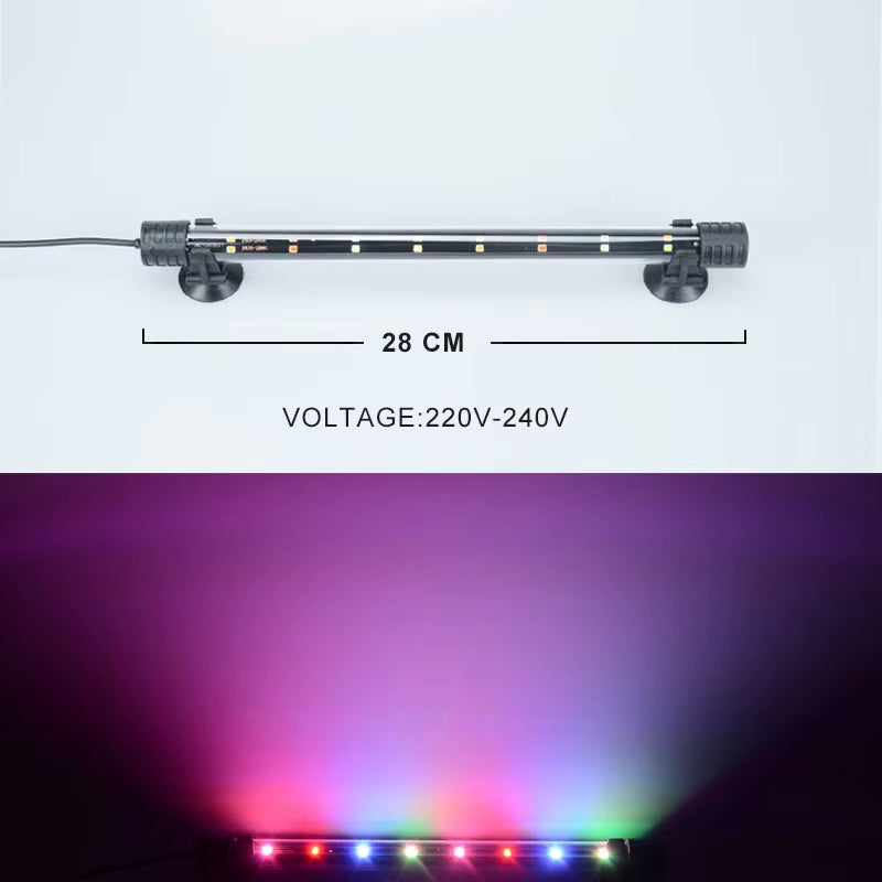 14-58CM Aquarium Light Fish Tank Submersible Light Lamp Waterproof Underwater LED Lights Aquarium Lighting
