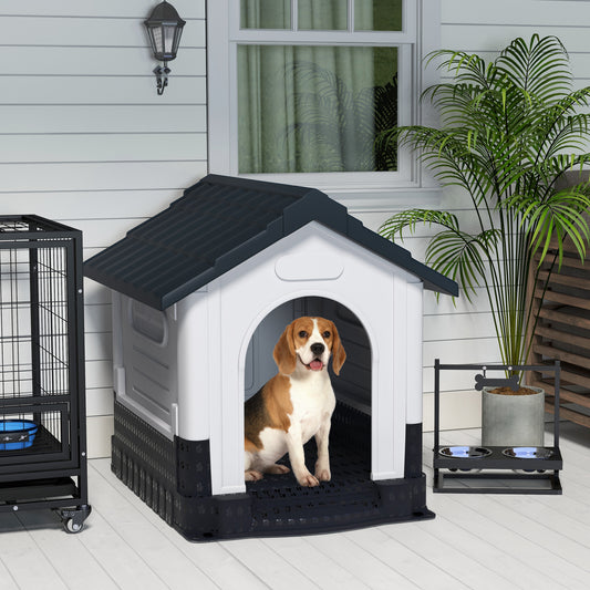 Dog Kennel for Outside, Plastic Dog House, Water-Resistan