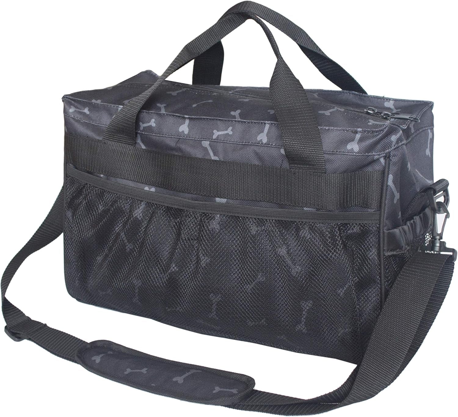 Dog Travel Bag, Pet Luggage Suitcase Weekend Tote Carrier with Collapsible Bowl, Pet Luggage Suitcase Weekend Tote Carrier with Collapsible Bowl (Black)