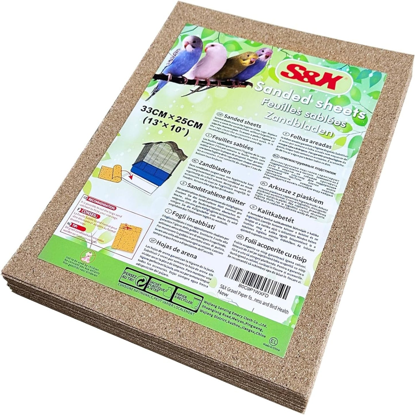 Sand Sheets for Bird Cages,30Pcs/Pack (33CM X 25CM - 30PCS)