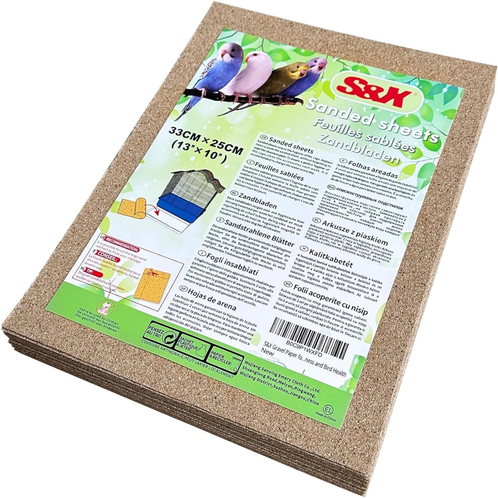 Sand Sheets for Bird Cages,30Pcs/Pack (33CM X 25CM - 30PCS)