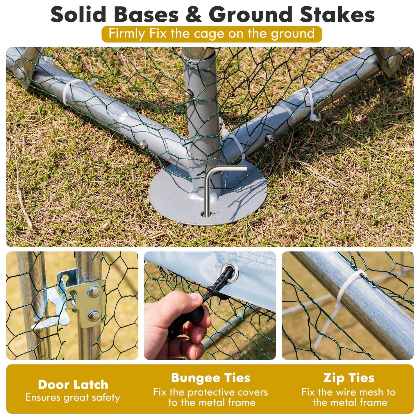 Large Spire-Shaped Chicken Coop with Sun-Protective Cover
