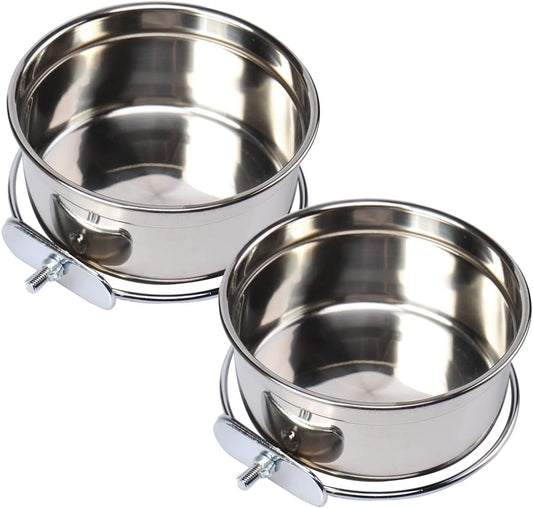 Esprite Bird Bowl Parrot Feeder Bird Feeder for Cage - 2 PCS