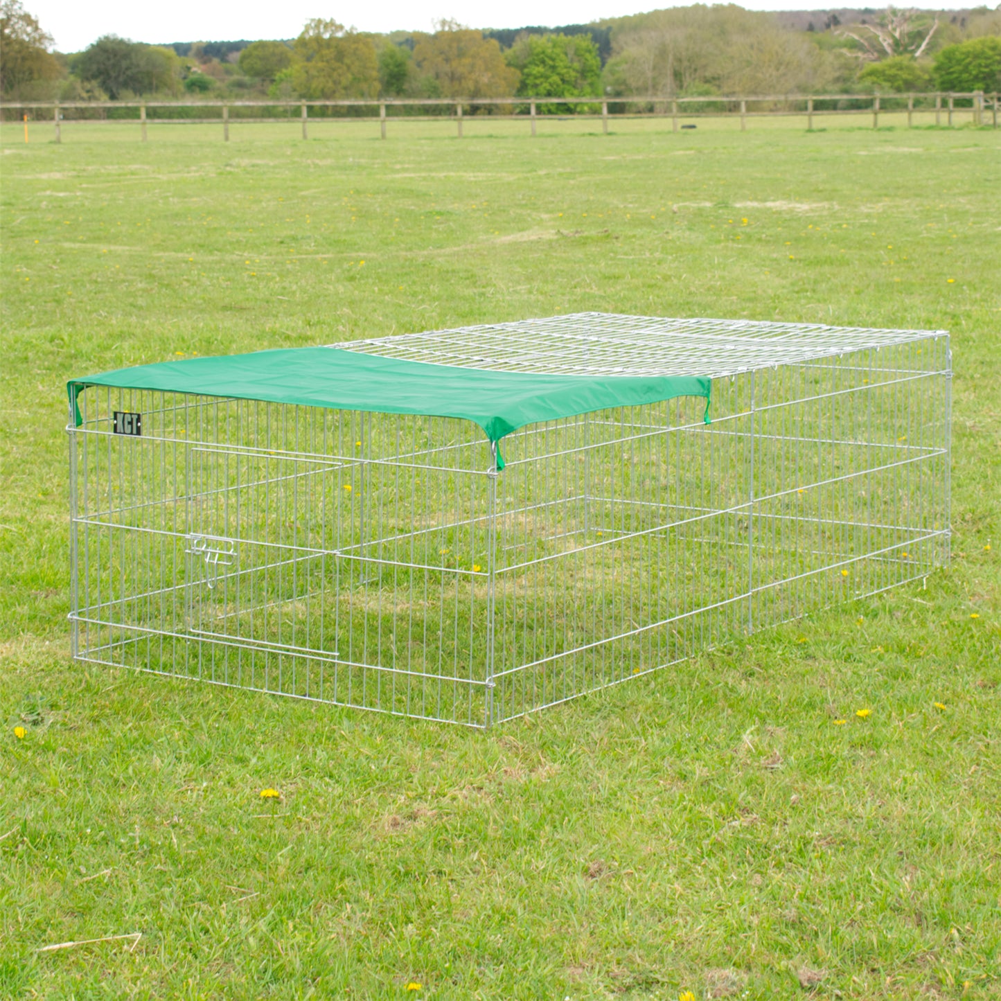 LARGE ENCLOSED PET PLAYPEN RUN PUPPY DOG CAT RABBIT FOLDABLE METAL CHICKEN FENCE
