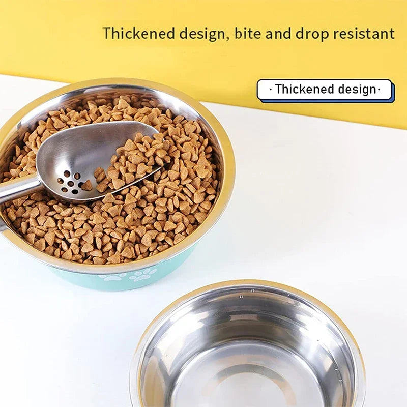 Non-Slip Dog Bowls for Small Medium Large Dog Feeder Bowls and Drinkers Stainless Steel Pet Feeders Pets Dogs Accessories