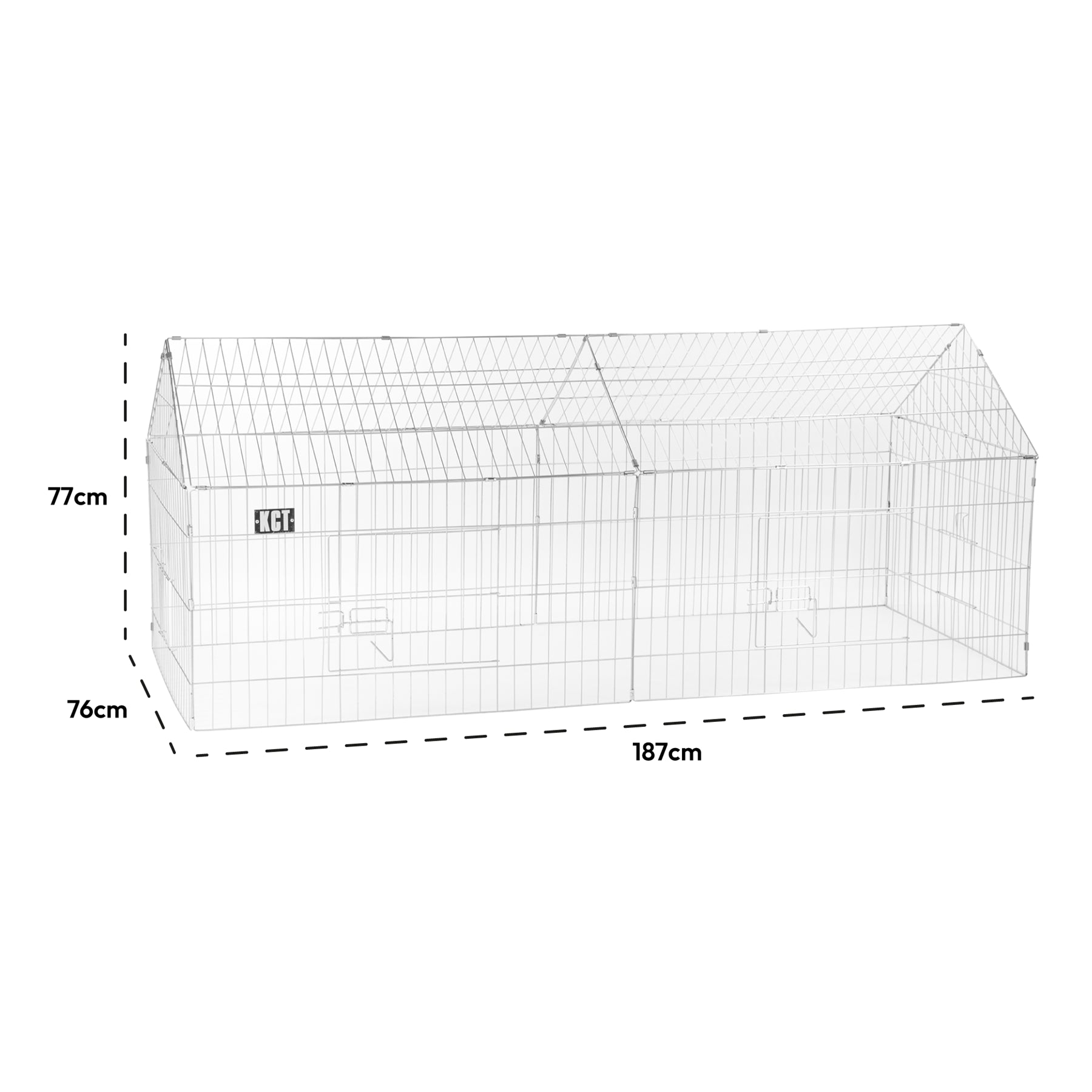 LARGE ENCLOSED PET PLAYPEN RUN PUPPY DOG CAT RABBIT FOLDABLE METAL CHICKEN FENCE