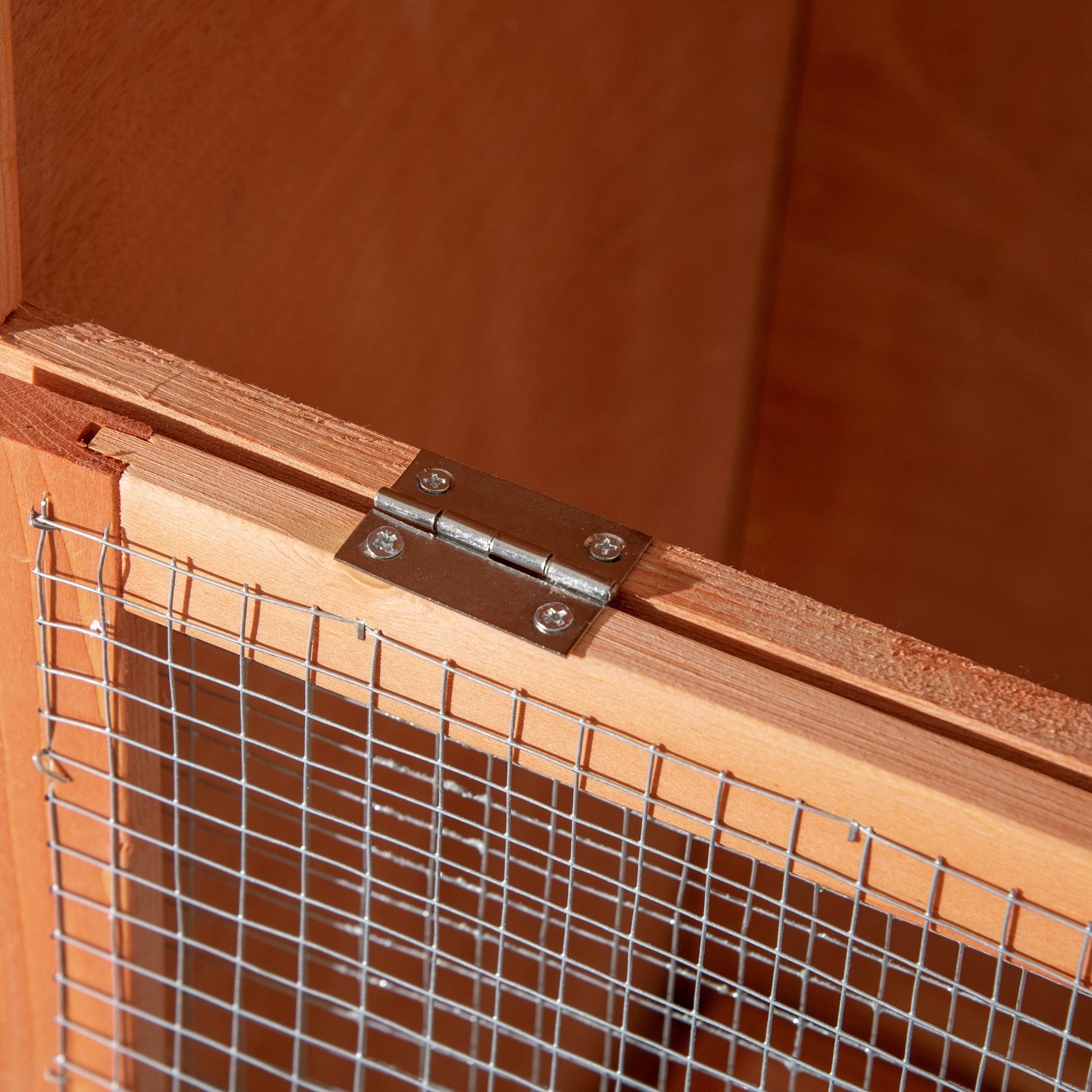 Wooden Bird Cage Aviary for Finch, Canary W/ Removable Tray, Asphalt Roof