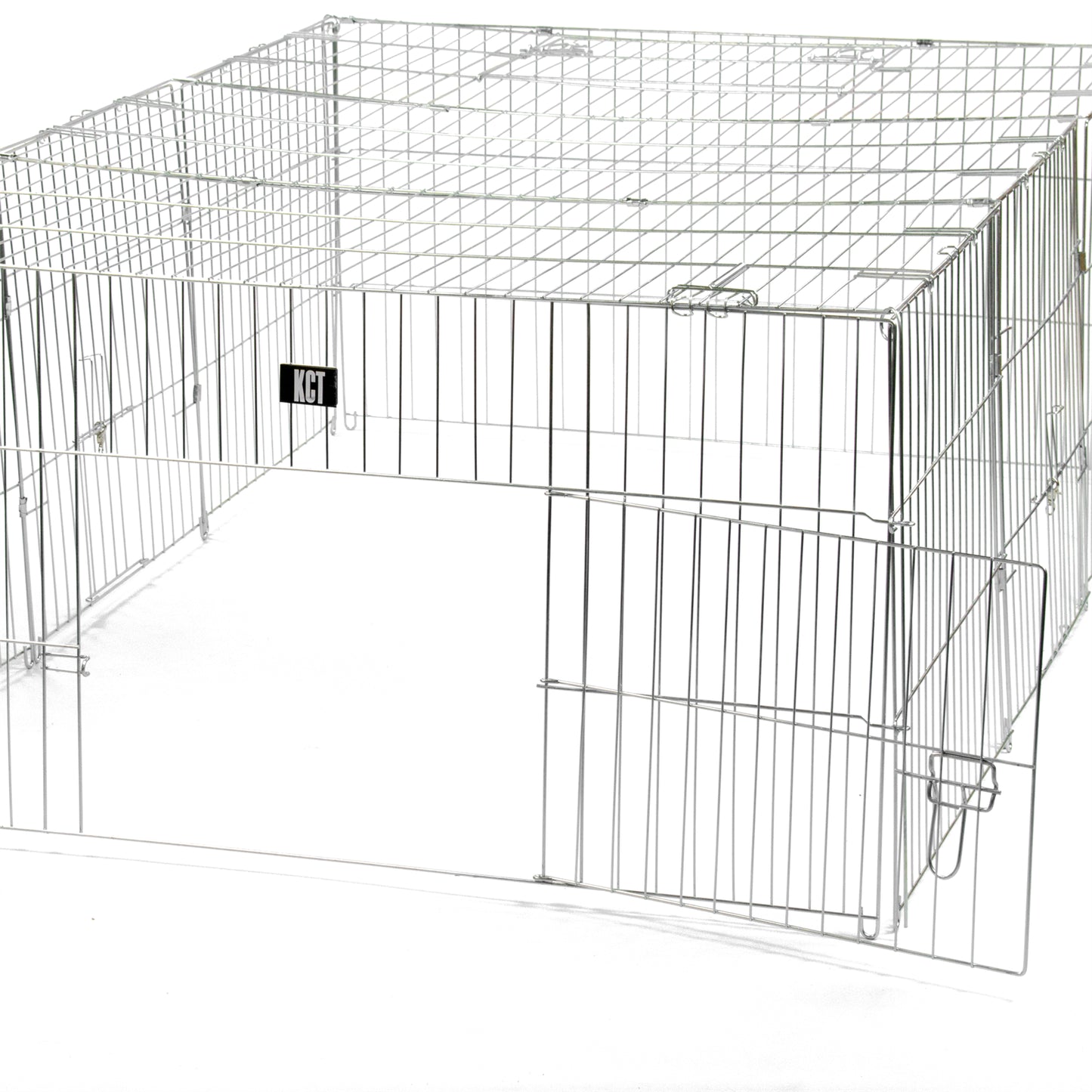 LARGE ENCLOSED PET PLAYPEN RUN PUPPY DOG CAT RABBIT FOLDABLE METAL CHICKEN FENCE
