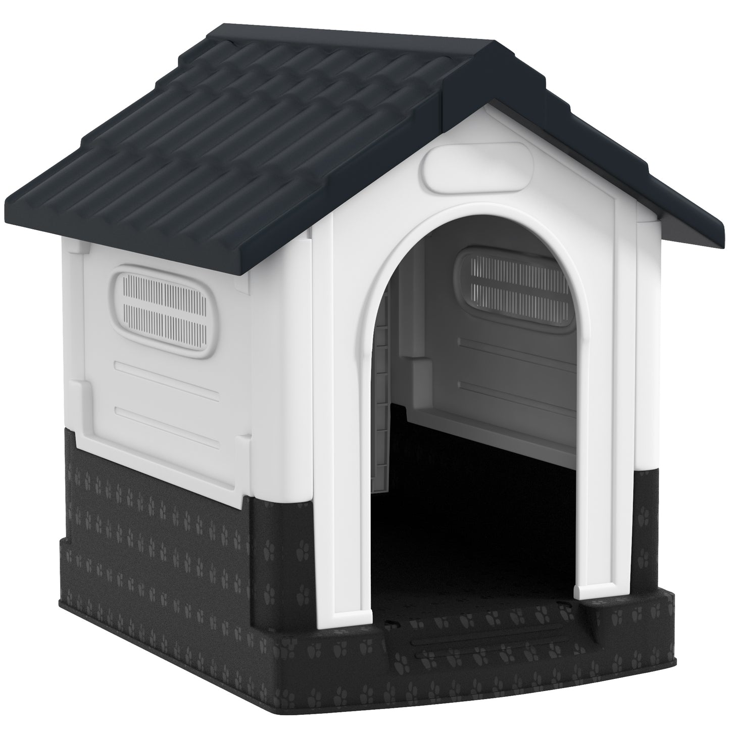 Dog Kennel for Outside, Plastic Dog House, Water-Resistan
